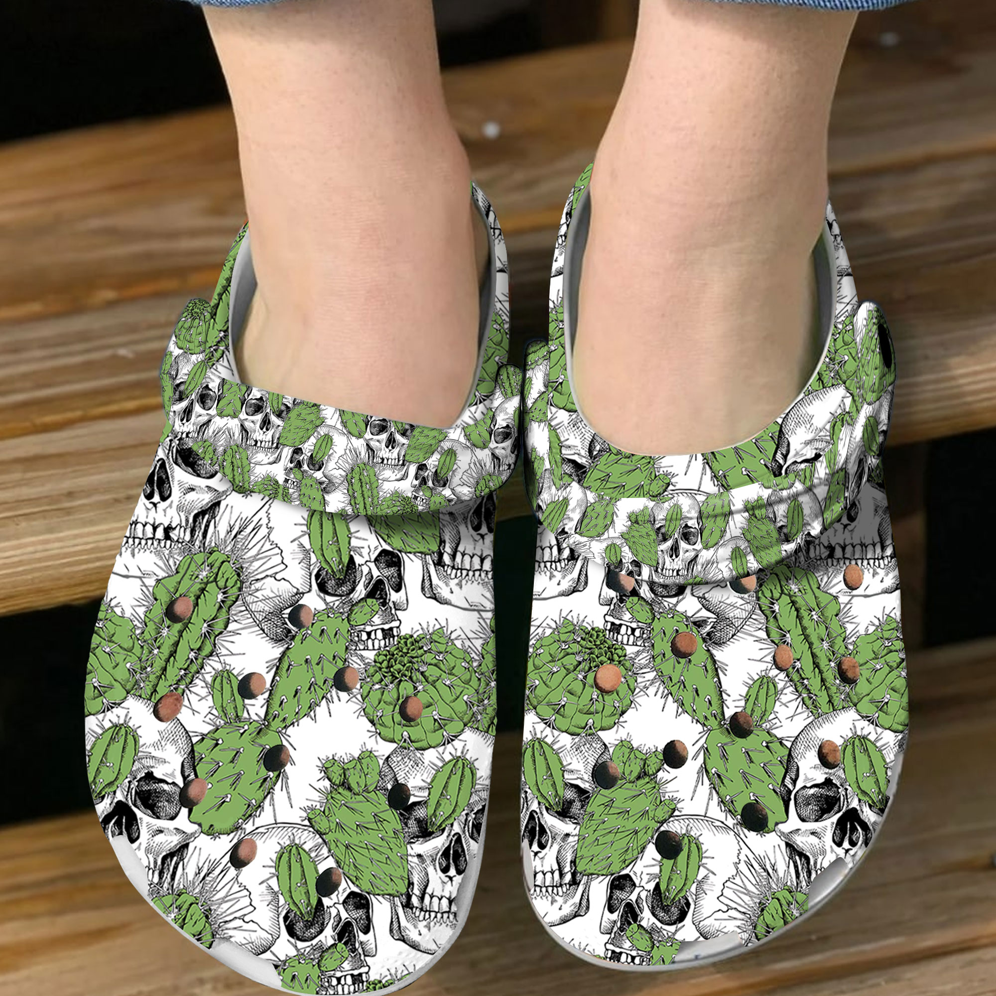 Merchidea Cactus Garden Crocs Crocband Clogs Shoes Comfortable For Men Women and Kids