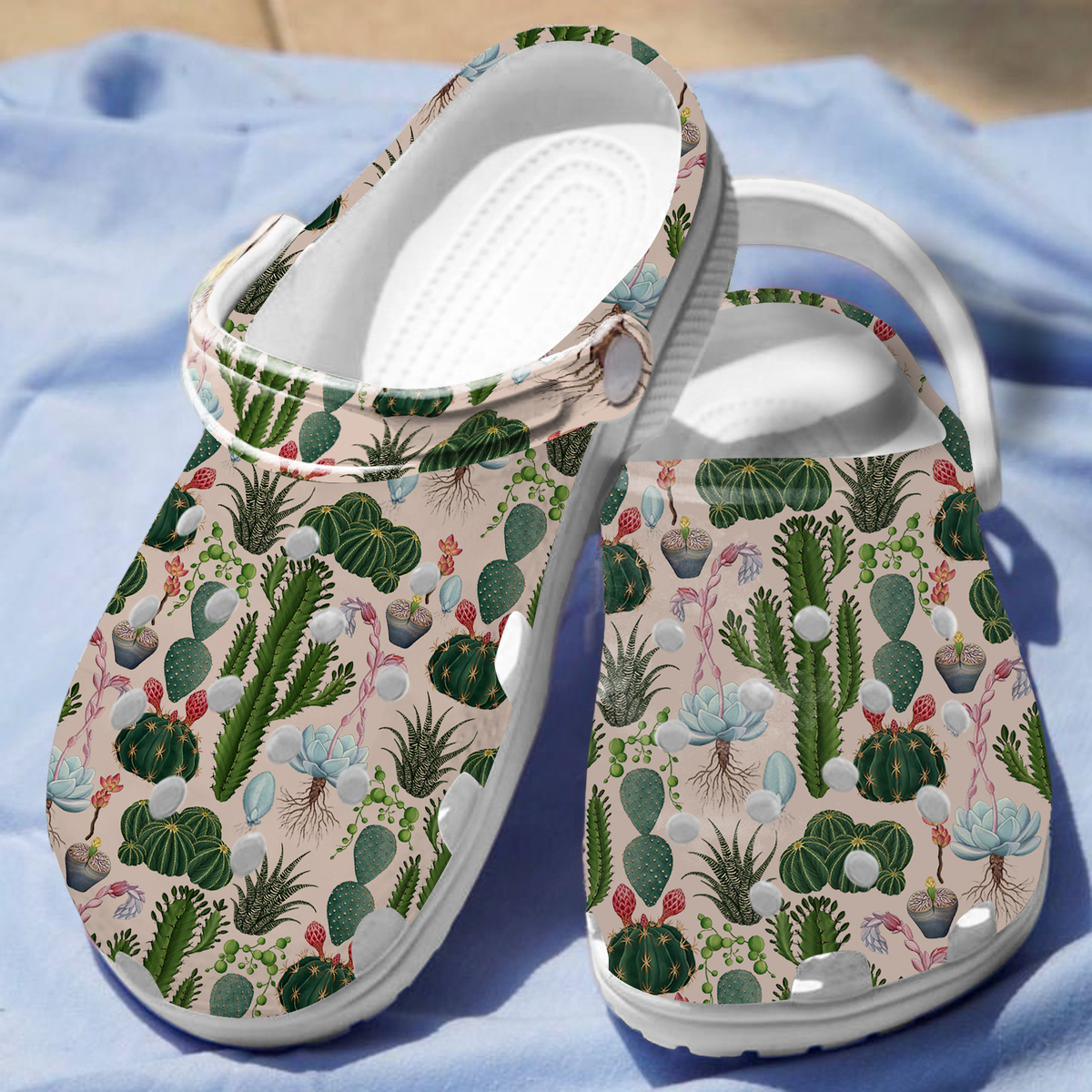 Merchidea Cactus Garden Crocs Crocband Clogs Shoes Comfortable For Men Women and Kids