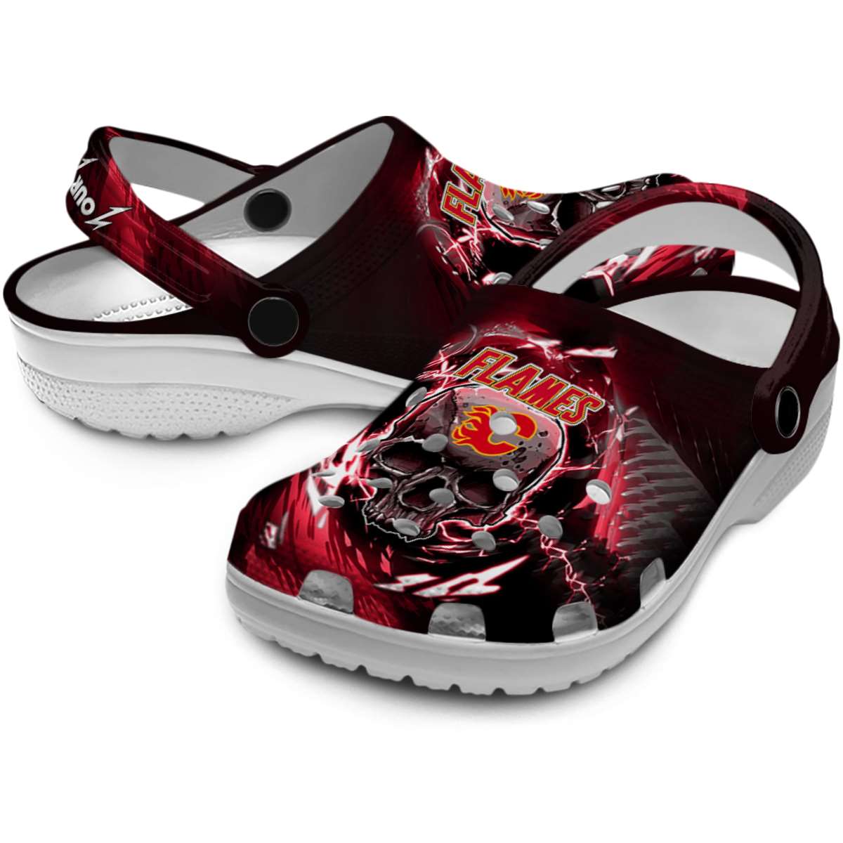Merchidea Calgary Flames NHL Sport Crocs Crocband Clogs Shoes Comfortable For Men Women and Kids