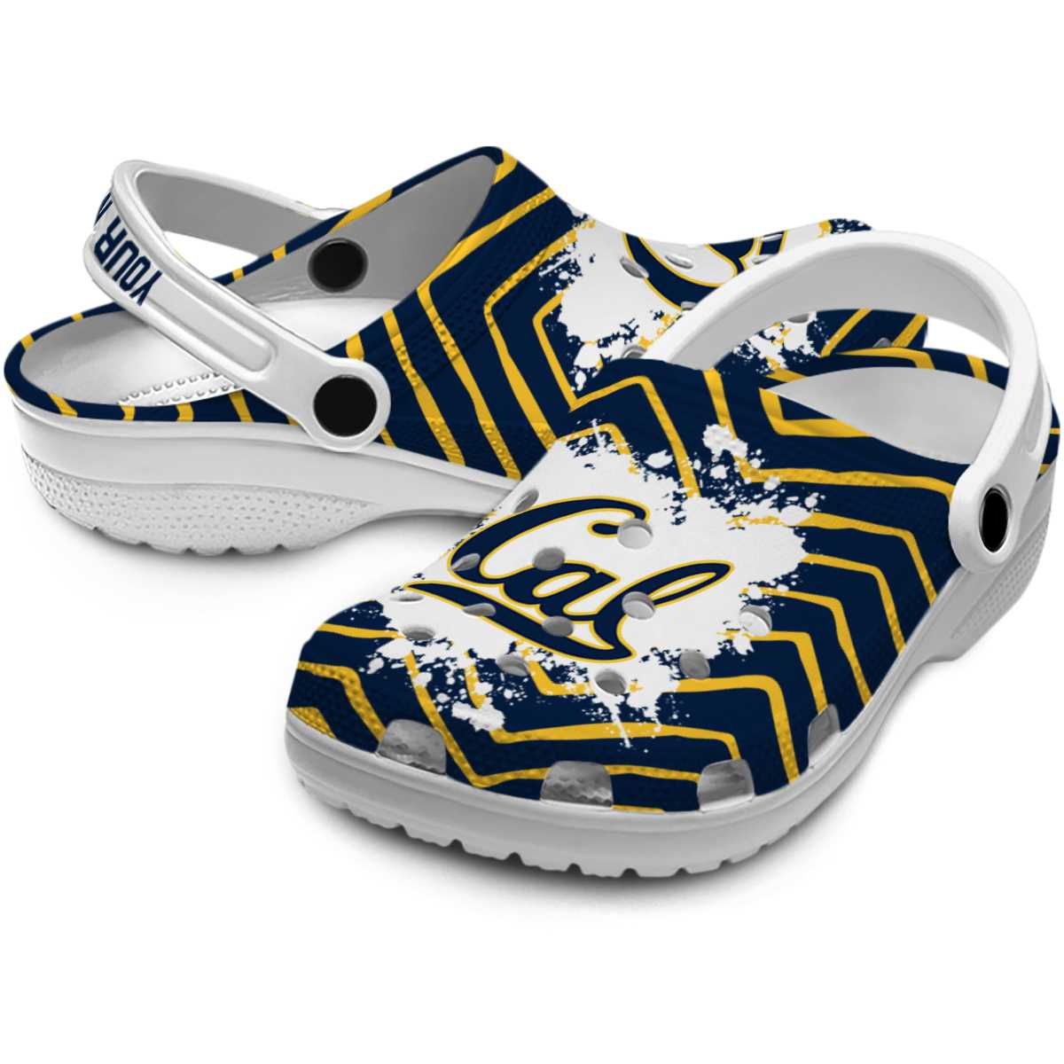 Merchidea California Golden Bears NCAA Sport Crocs Crocband Clogs Shoes Comfortable For Men Women and Kids