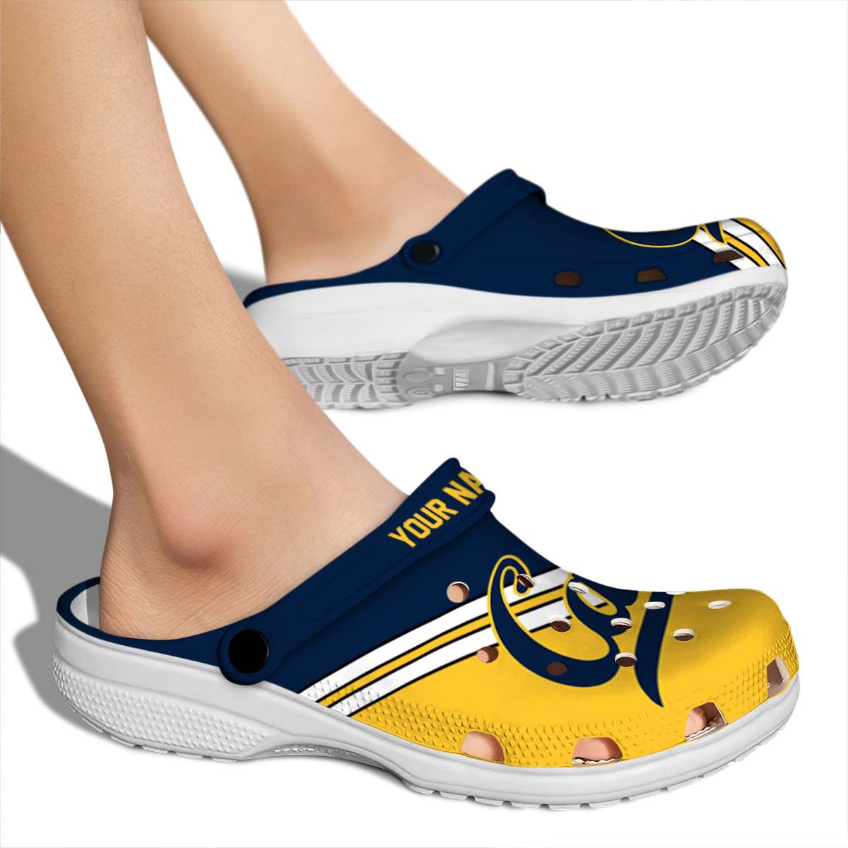 Merchidea California Golden Bears NCAA Sport Crocs Crocband Clogs Shoes Comfortable For Men Women and Kids
