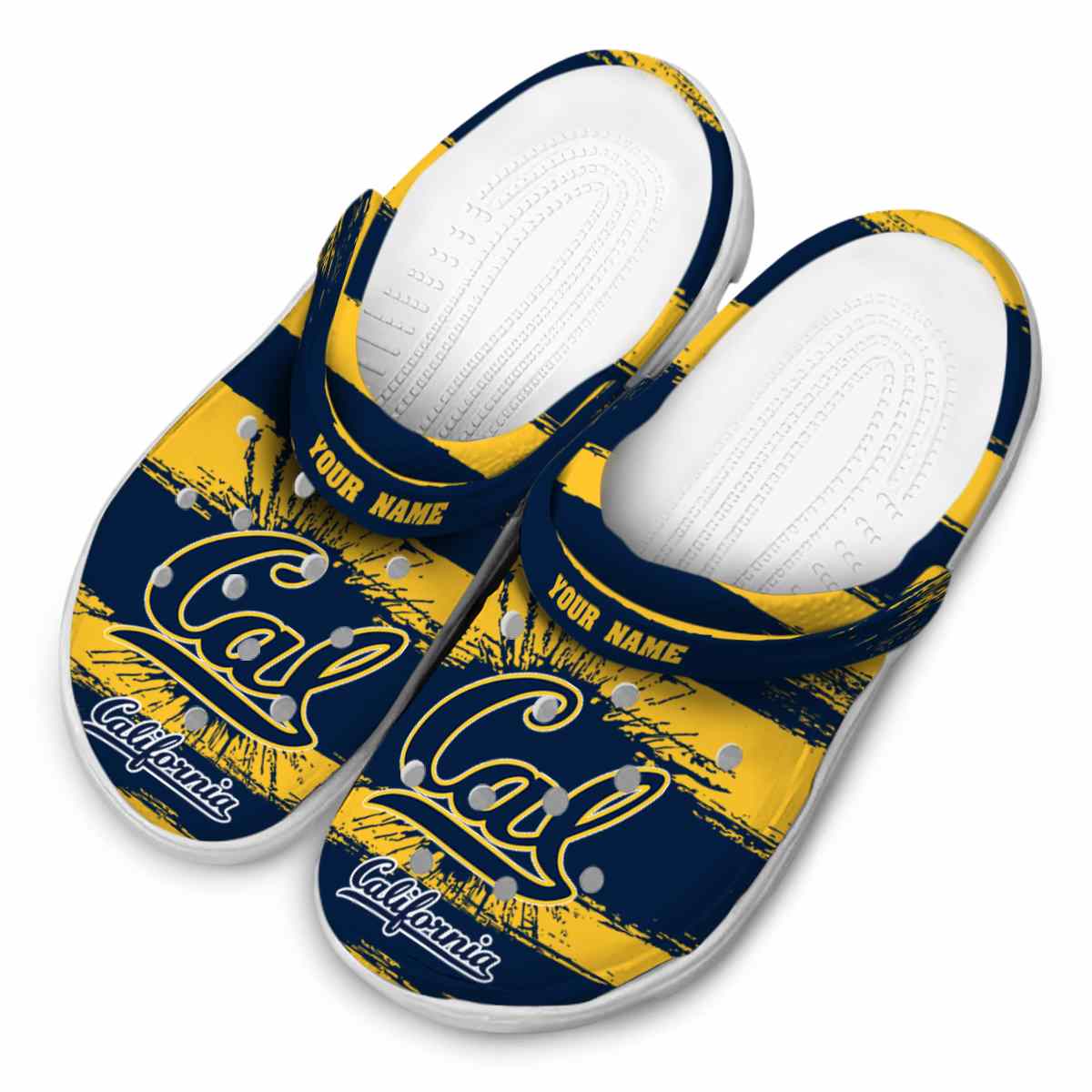 Merchidea California Golden Bears NCAA Sport Crocs Crocband Clogs Shoes Comfortable For Men Women and Kids