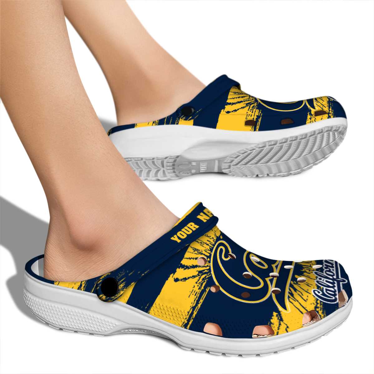 Merchidea California Golden Bears NCAA Sport Crocs Crocband Clogs Shoes Comfortable For Men Women and Kids