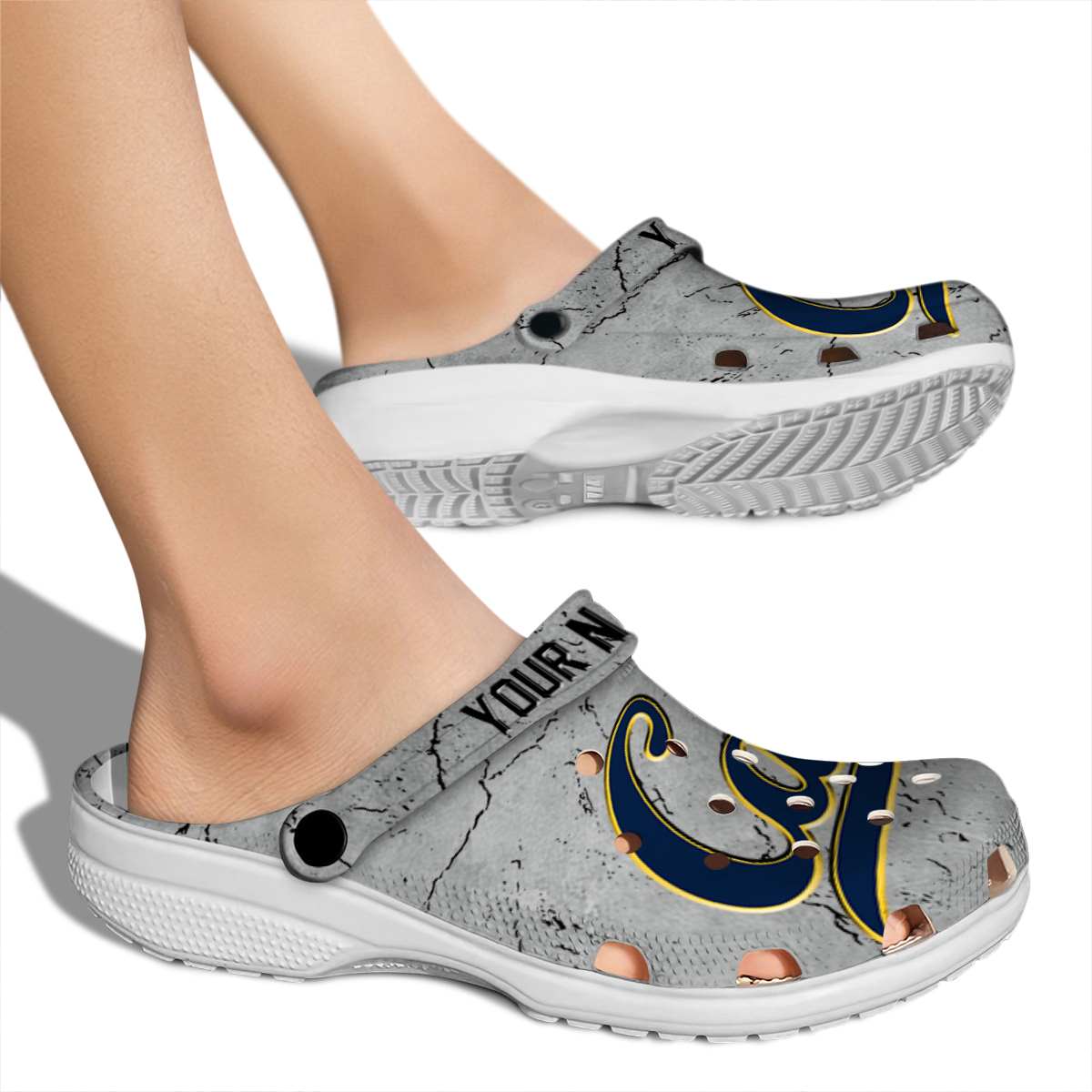 Merchidea California Golden Bears NCAA Sport Crocs Crocband Clogs Shoes Comfortable For Men Women and Kids