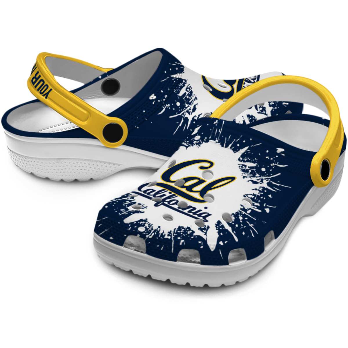 Merchidea California Golden Bears NCAA Sport Crocs Crocband Clogs Shoes Comfortable For Men Women and Kids