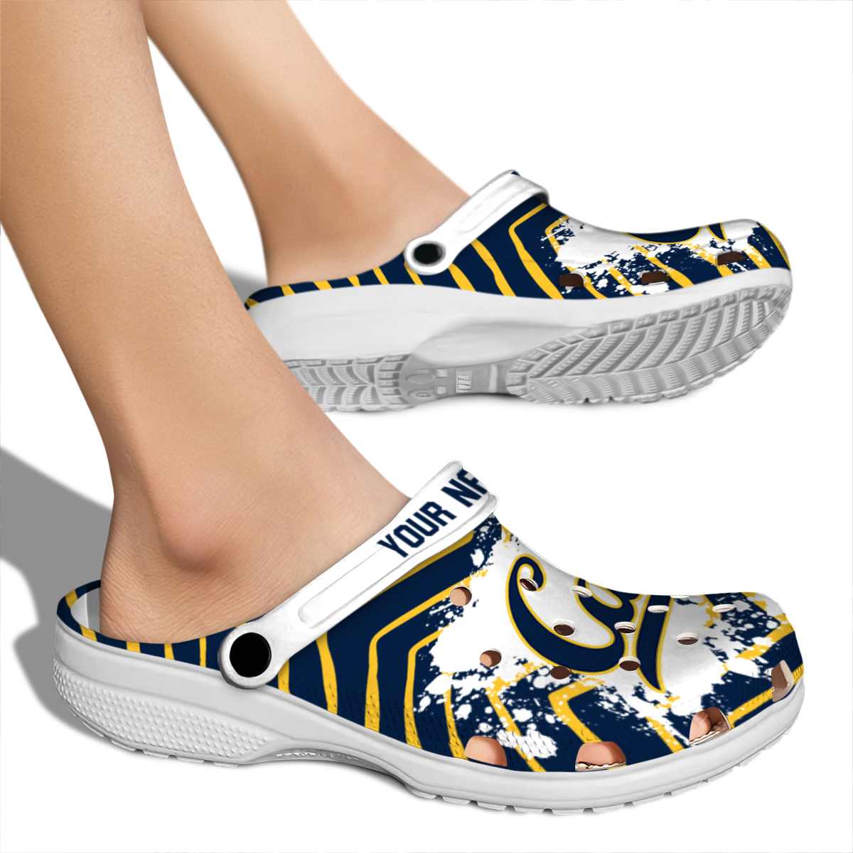 Merchidea California Golden Bears NCAA Sport Crocs Crocband Clogs Shoes Comfortable For Men Women and Kids