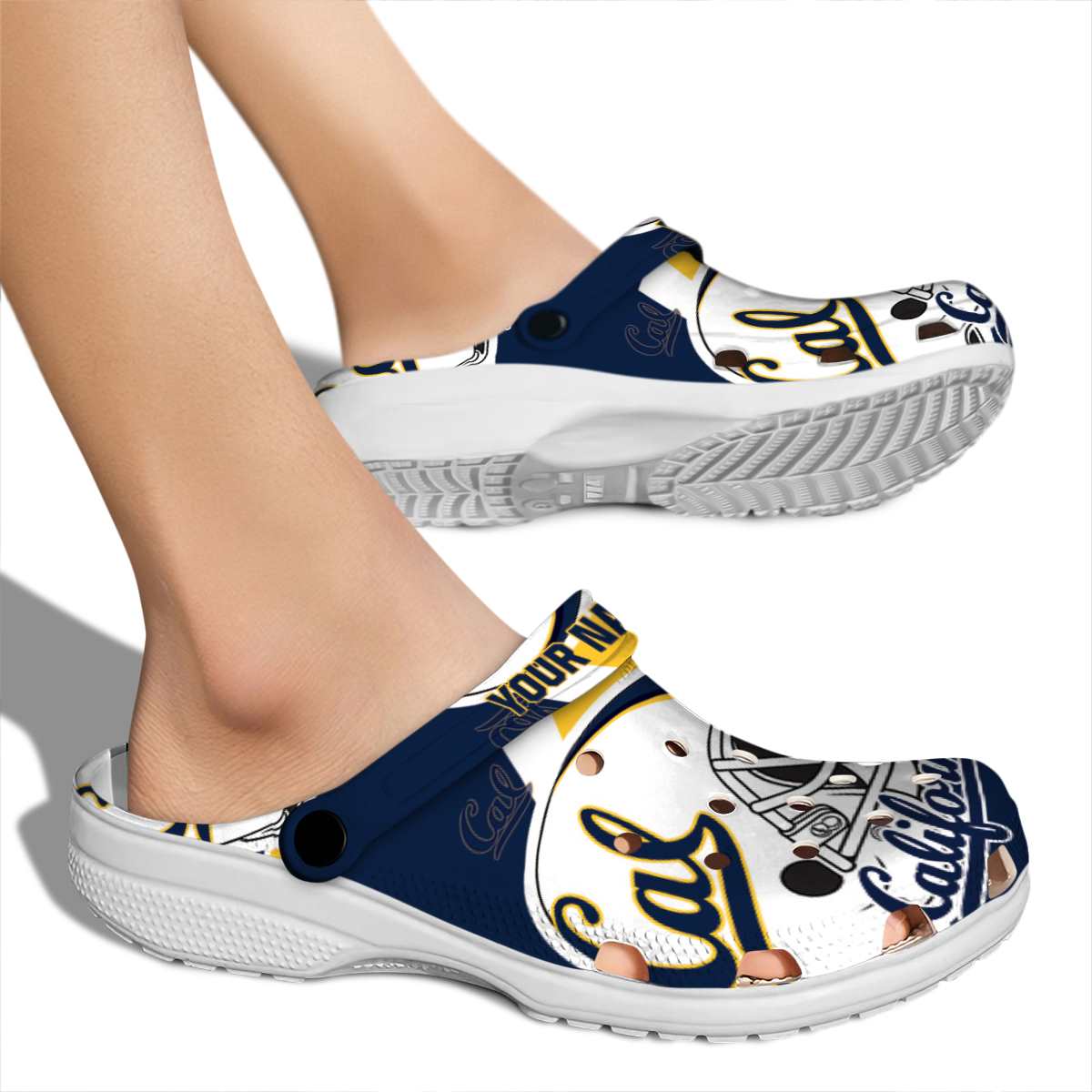 Merchidea California Golden Bears NCAA Sport Crocs Crocband Clogs Shoes Comfortable For Men Women and Kids