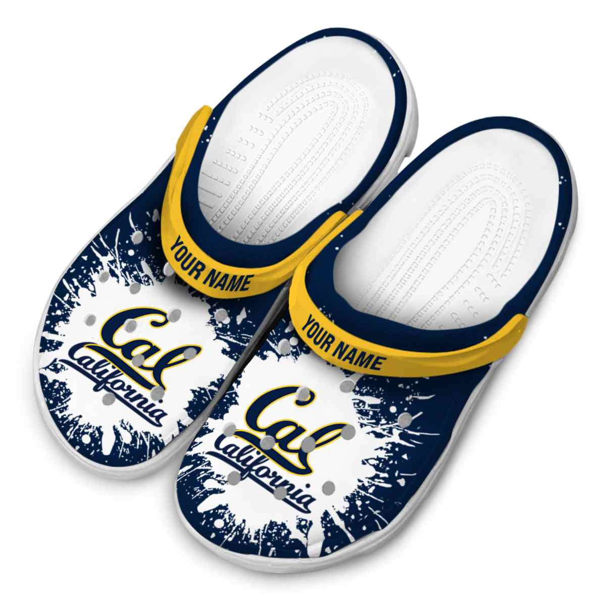 Merchidea California Golden Bears NCAA Sport Crocs Crocband Clogs Shoes Comfortable For Men Women and Kids