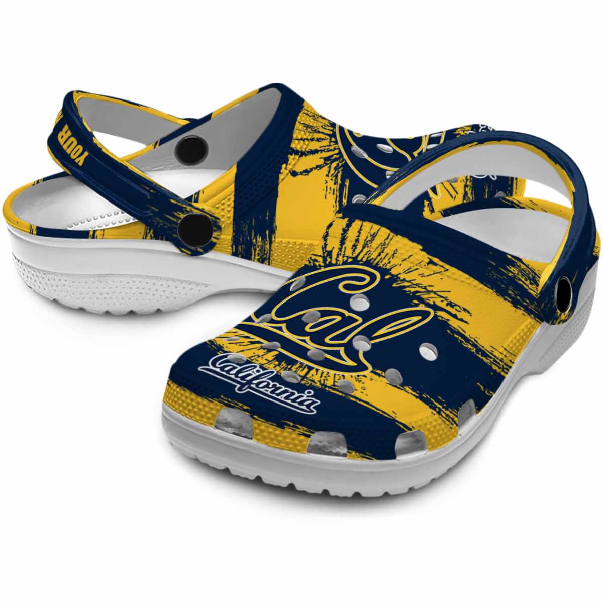Merchidea California Golden Bears NCAA Sport Crocs Crocband Clogs Shoes Comfortable For Men Women and Kids