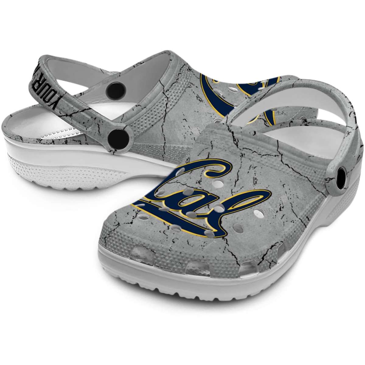 Merchidea California Golden Bears NCAA Sport Crocs Crocband Clogs Shoes Comfortable For Men Women and Kids