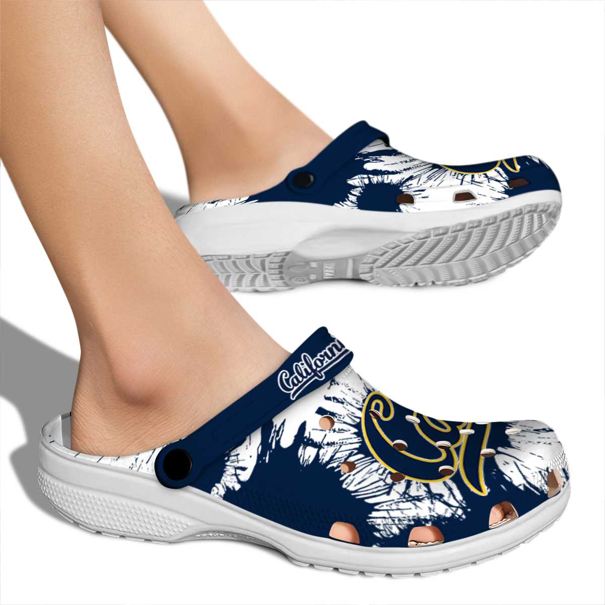 Merchidea California Golden Bears NCAA Sport Crocs Crocband Clogs Shoes Comfortable For Men Women and Kids