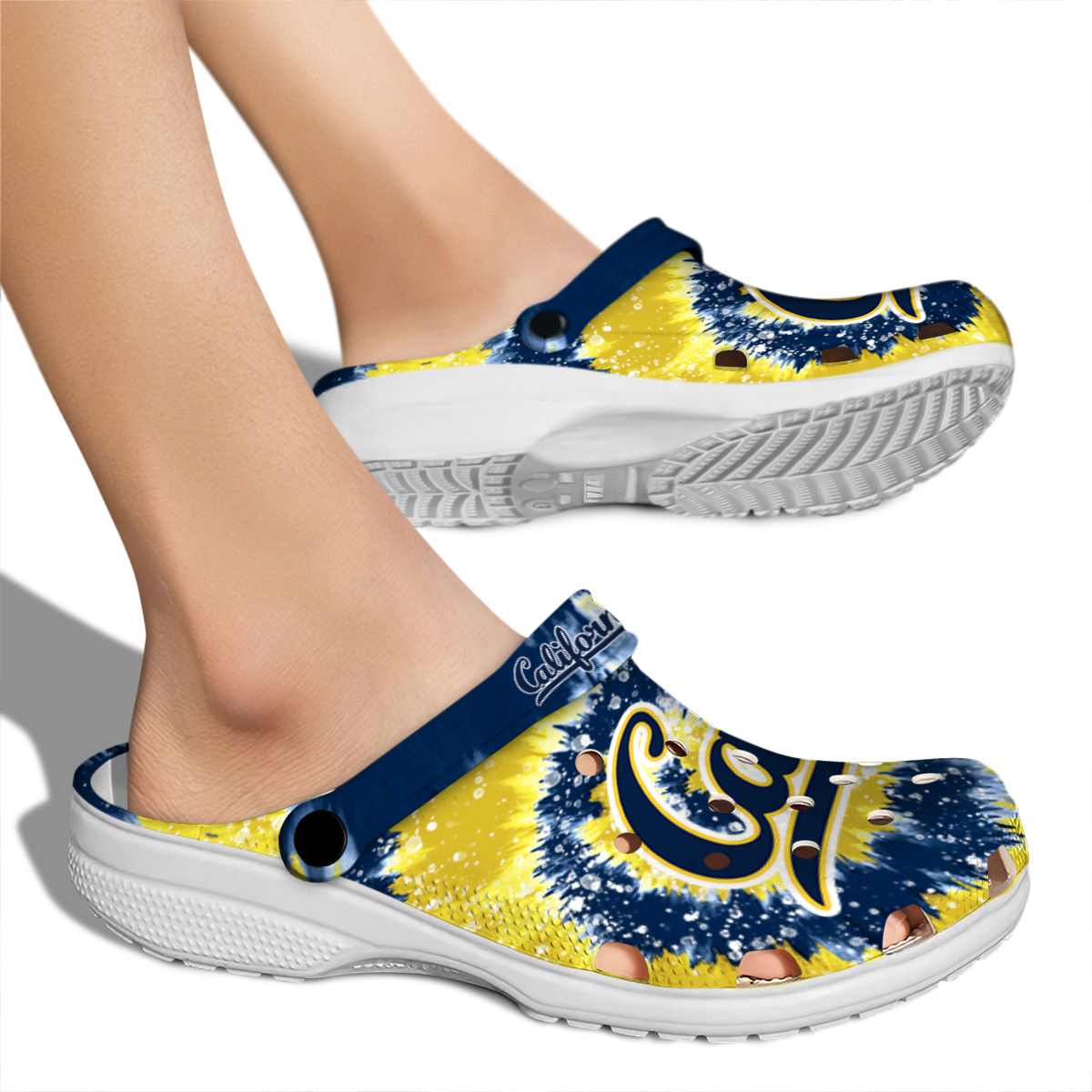 Merchidea California Golden Bears NCAA Sport Crocs Crocband Clogs Shoes Comfortable For Men Women and Kids