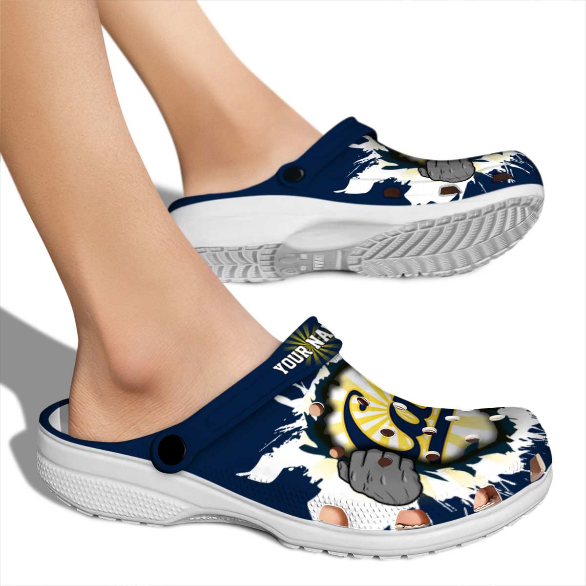 Merchidea California Golden Bears NCAA Sport Crocs Crocband Clogs Shoes Comfortable For Men Women and Kids