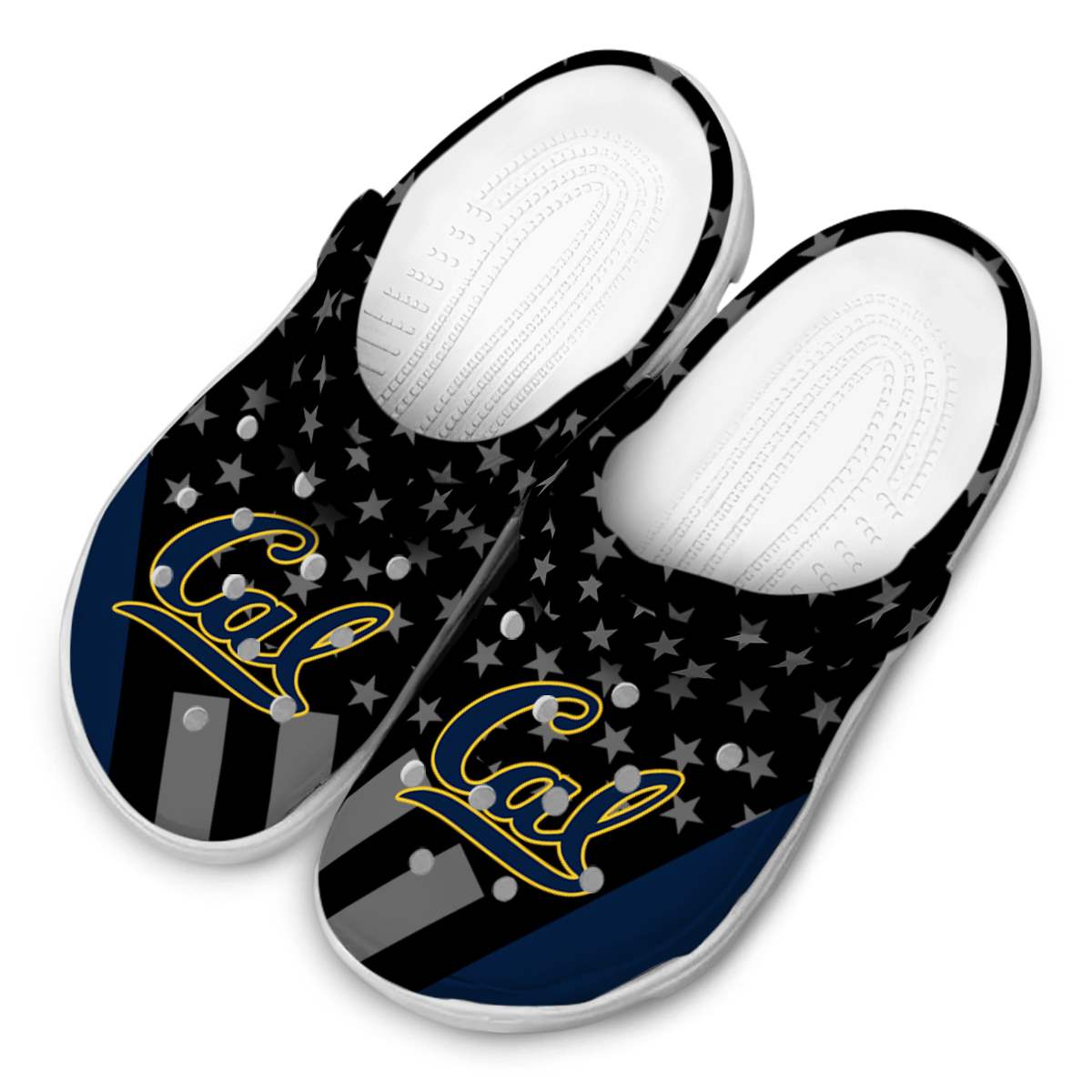 Merchidea California Golden Bears NCAA Sport Crocs Crocband Clogs Shoes Comfortable For Men Women and Kids