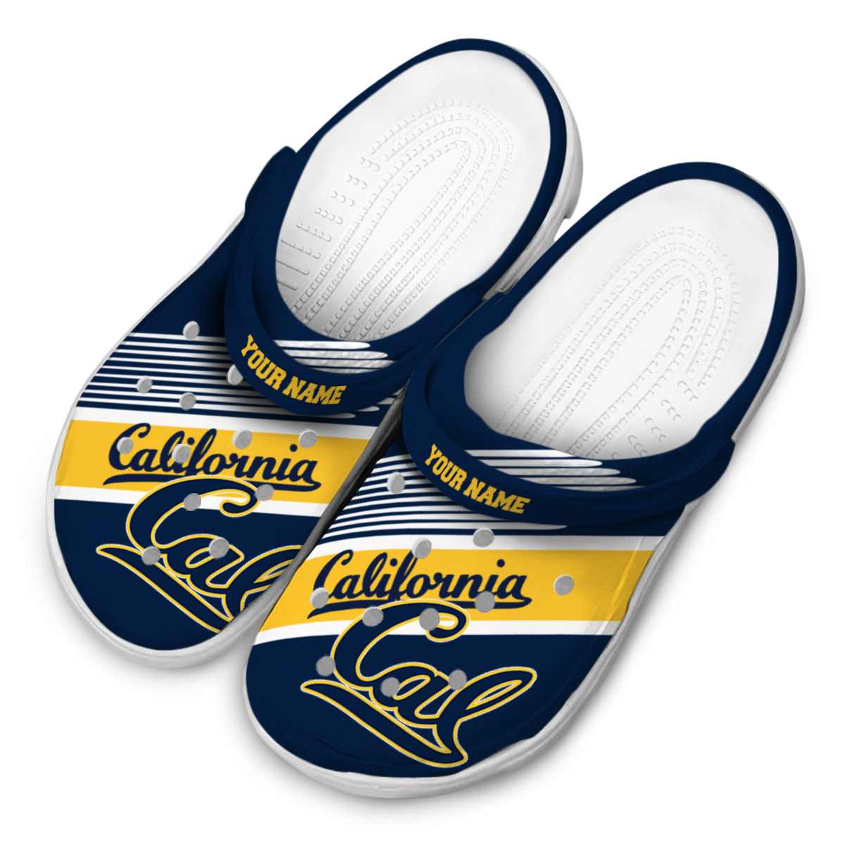 Merchidea California Golden Bears NCAA Sport Crocs Crocband Clogs Shoes Comfortable For Men Women and Kids