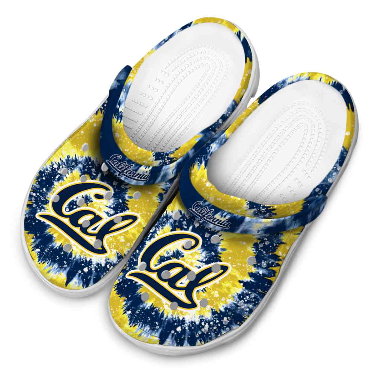 Merchidea California Golden Bears NCAA Sport Crocs Crocband Clogs Shoes Comfortable For Men Women and Kids
