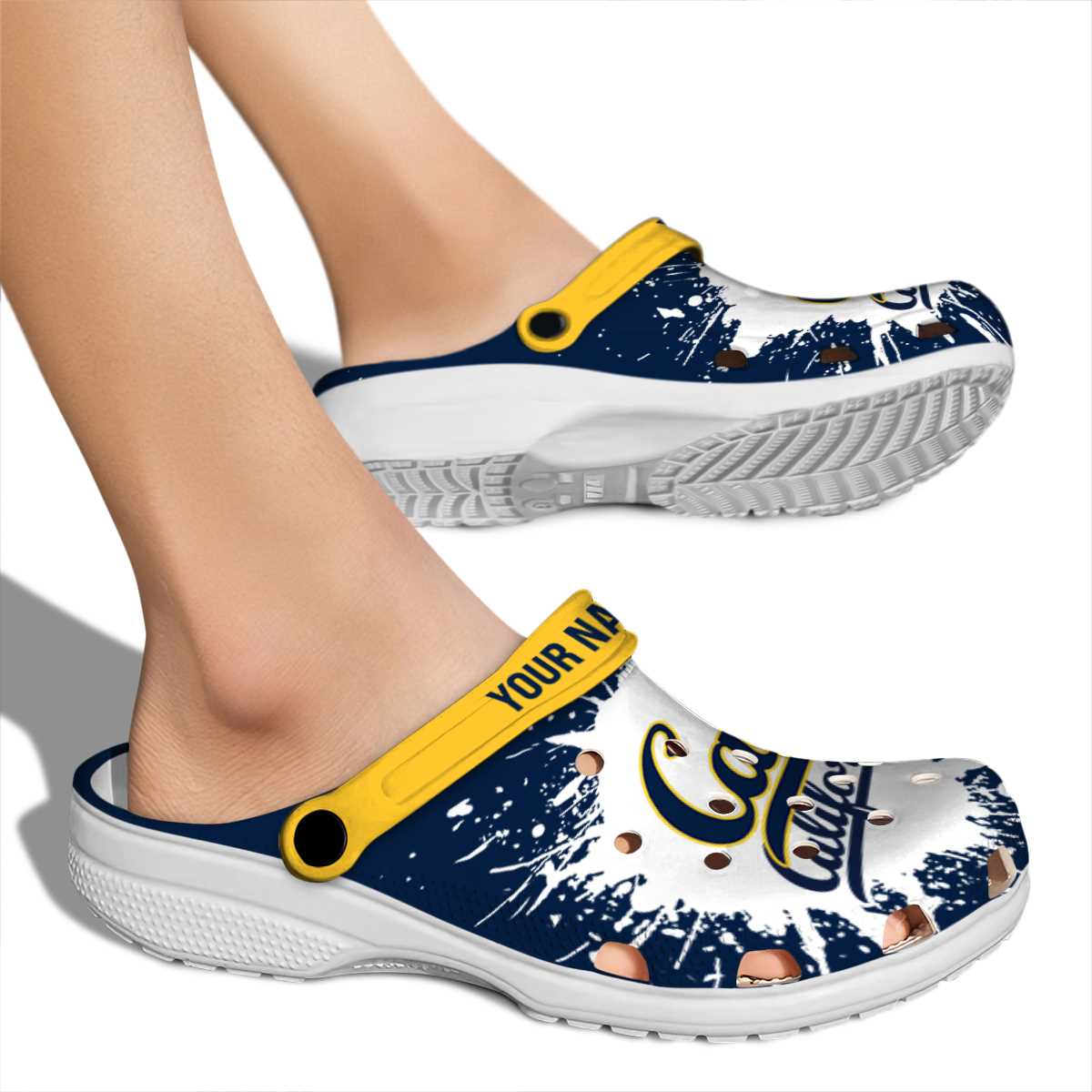 Merchidea California Golden Bears NCAA Sport Crocs Crocband Clogs Shoes Comfortable For Men Women and Kids