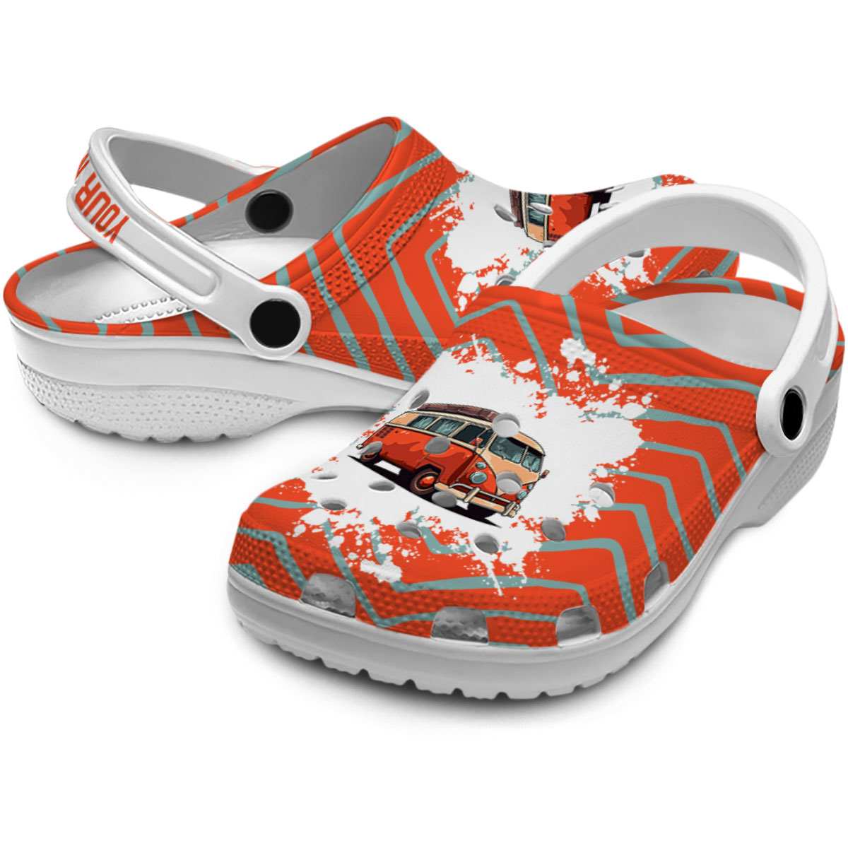 Merchidea Camping Camper Van Crocs Crocband Clogs Shoes Comfortable For Men Women and Kids