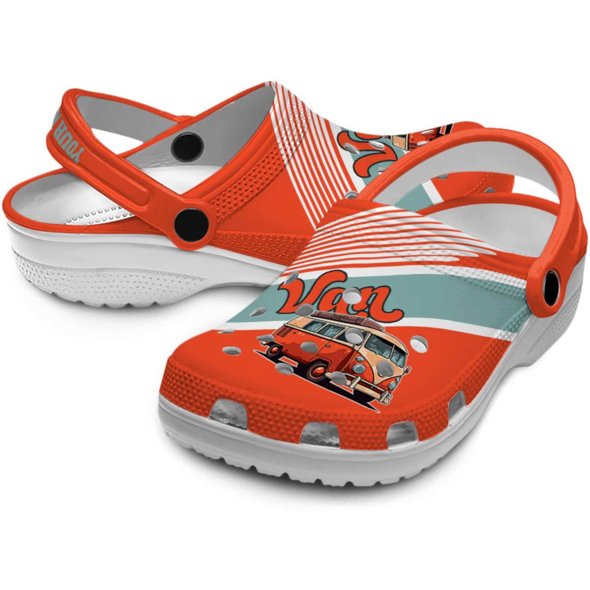 Merchidea Camping Camper Van Crocs Crocband Clogs Shoes Comfortable For Men Women and Kids