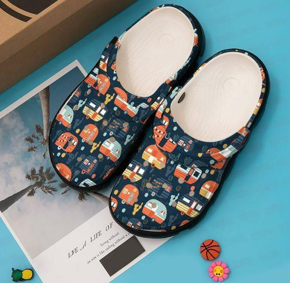 Merchidea Camping Tropical Forest 12 Personalized Gift For Lover Rubber clog Shoes Comfy Footwear