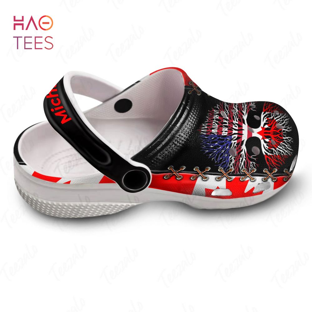 Merchidea Canada Roots Gift Canadian Crocs Crocband Clogs Shoes Comfortable For Men Women and Kids