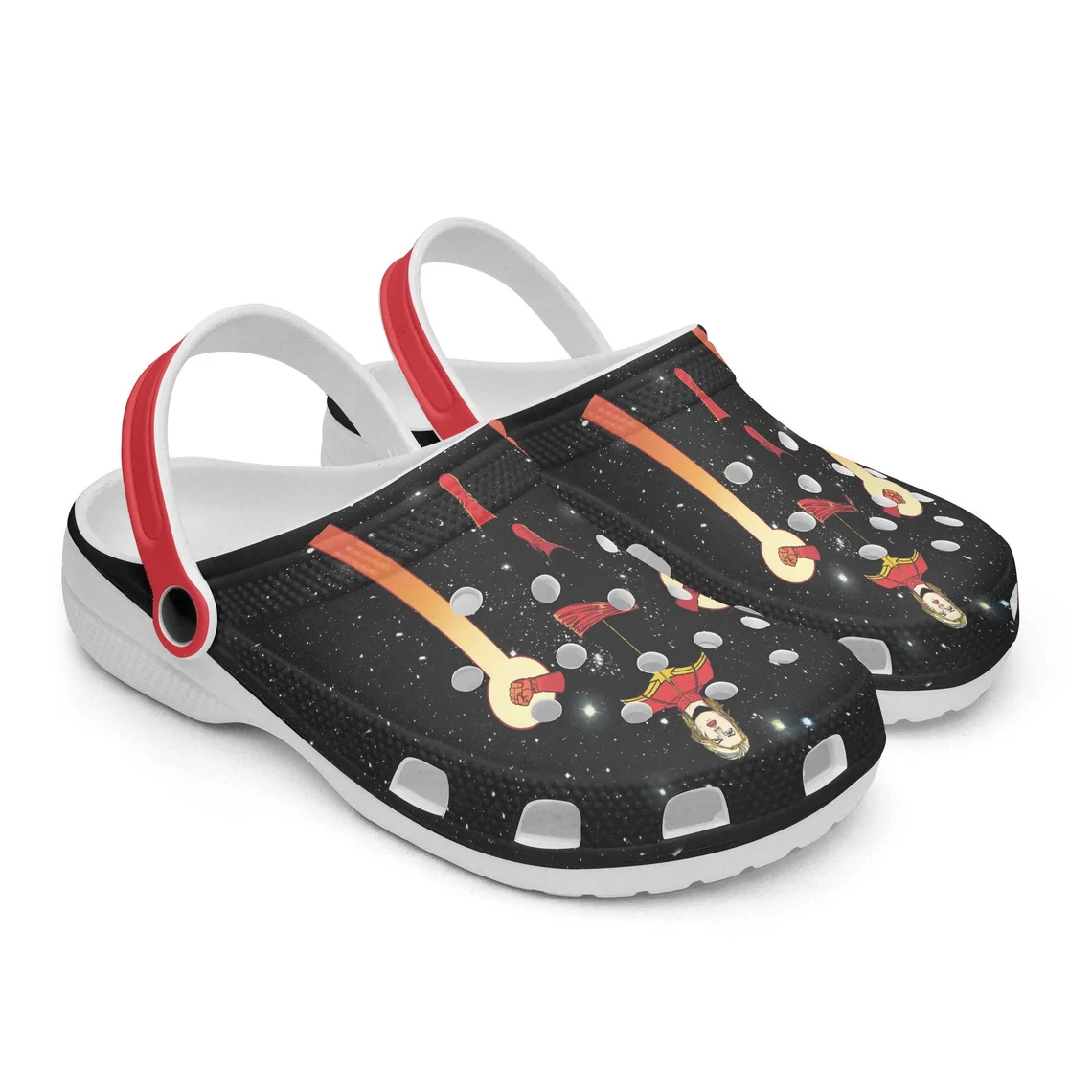 Merchidea Captain Marvel Avengers Movie Crocs Crocband Shoes Clogs Custom Name For Men Women and Kids