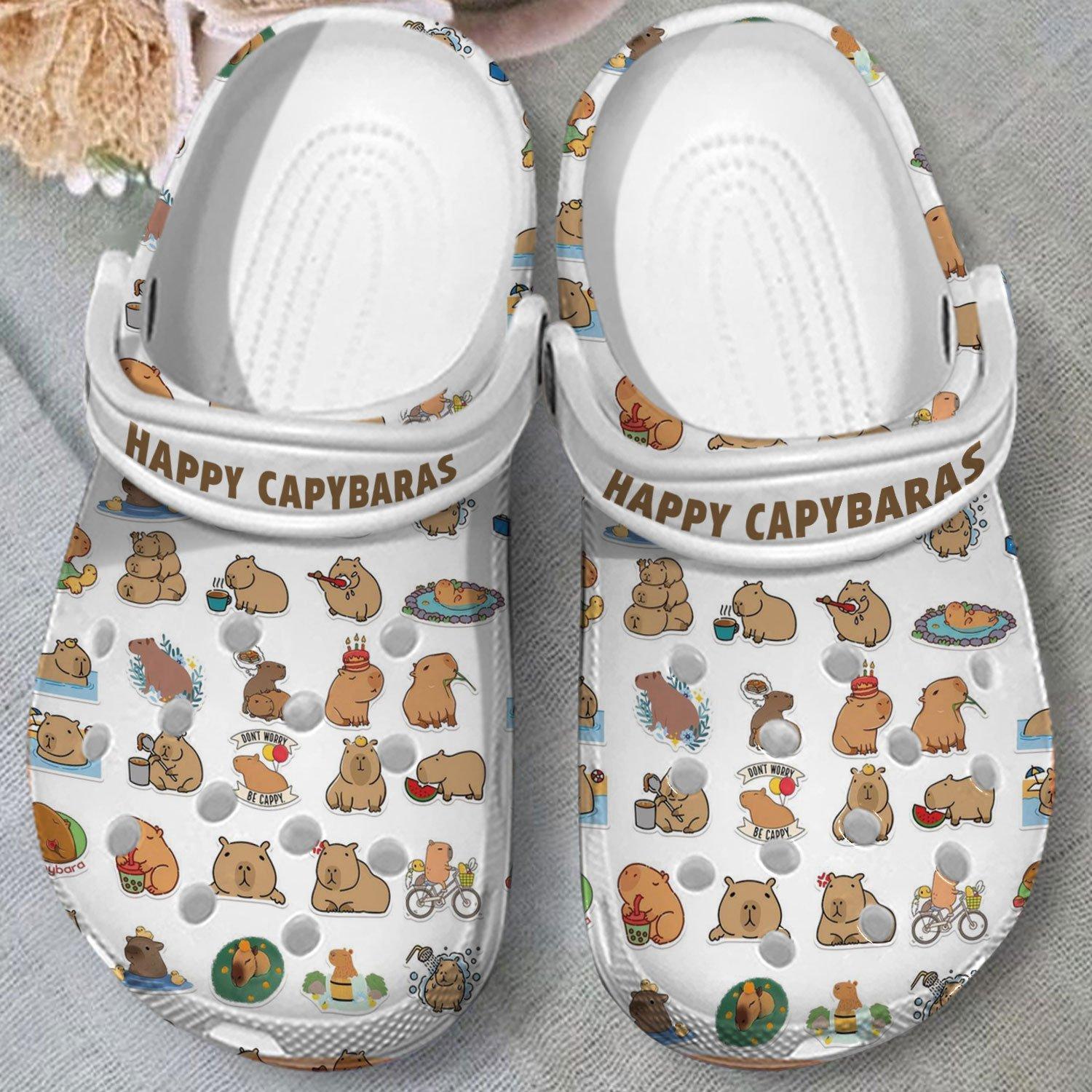 Merchidea Capybara Crocs Crocband Clogs Shoes Comfortable For Men Women and Kids