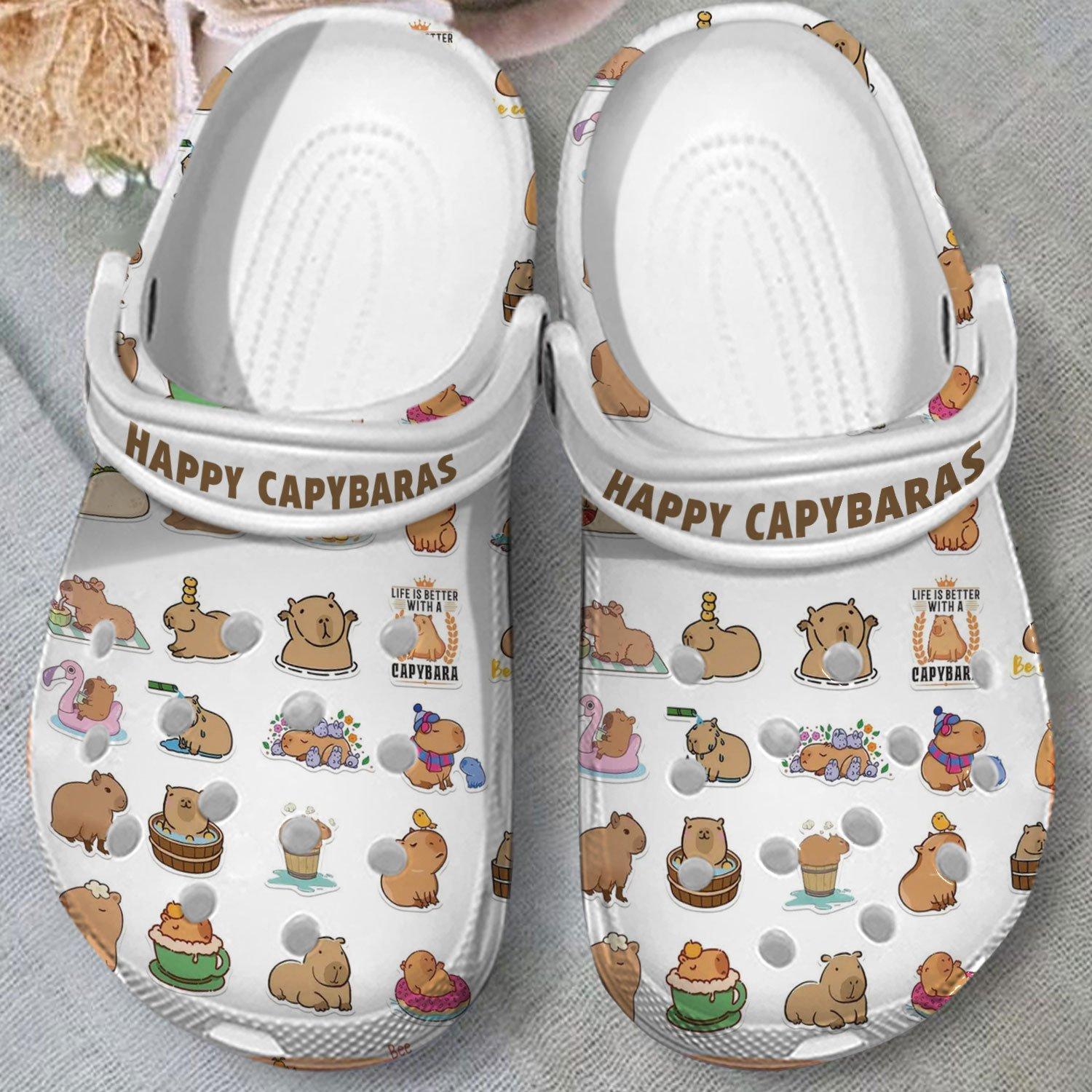 Merchidea Capybara Crocs Crocband Clogs Shoes Comfortable For Men Women and Kids