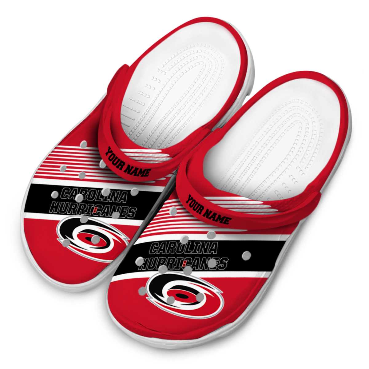 Merchidea Carolina Hurricanes NHL Sport Crocs Crocband Clogs Shoes Comfortable For Men Women and Kids