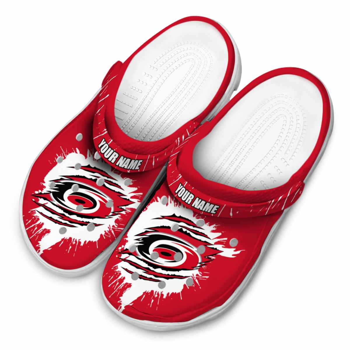 Merchidea Carolina Hurricanes NHL Sport Crocs Crocband Clogs Shoes Comfortable For Men Women and Kids