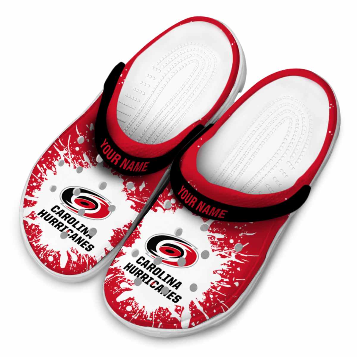Merchidea Carolina Hurricanes NHL Sport Crocs Crocband Clogs Shoes Comfortable For Men Women and Kids