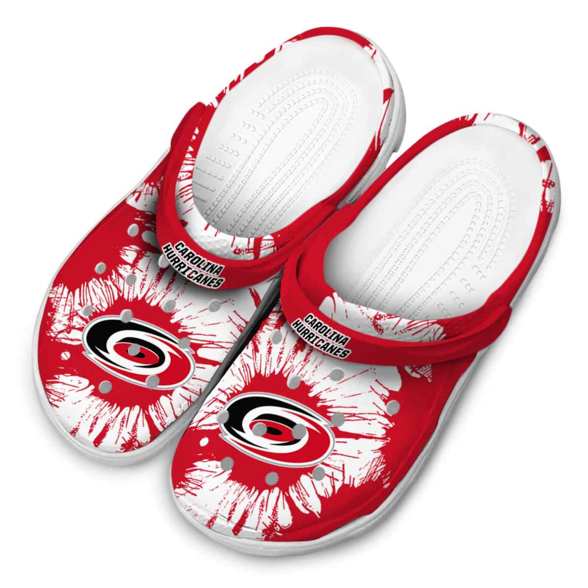Merchidea Carolina Hurricanes NHL Sport Crocs Crocband Clogs Shoes Comfortable For Men Women and Kids