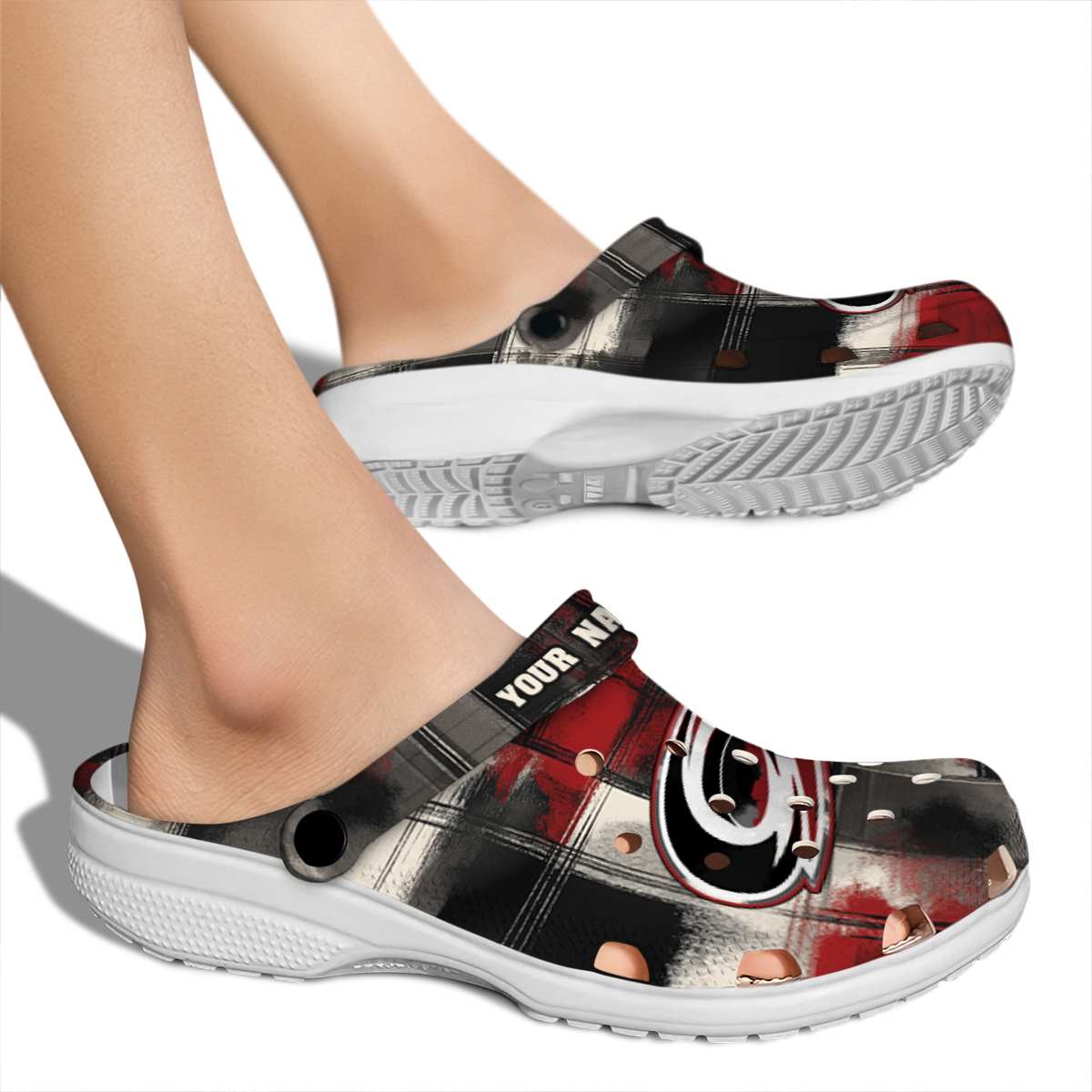 Merchidea Carolina Hurricanes NHL Sport Crocs Crocband Clogs Shoes Comfortable For Men Women and Kids