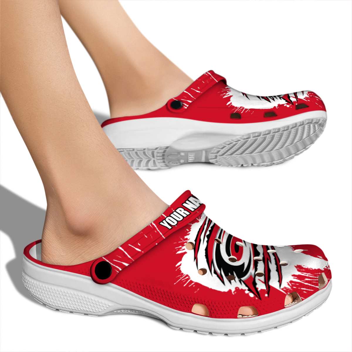 Merchidea Carolina Hurricanes NHL Sport Crocs Crocband Clogs Shoes Comfortable For Men Women and Kids