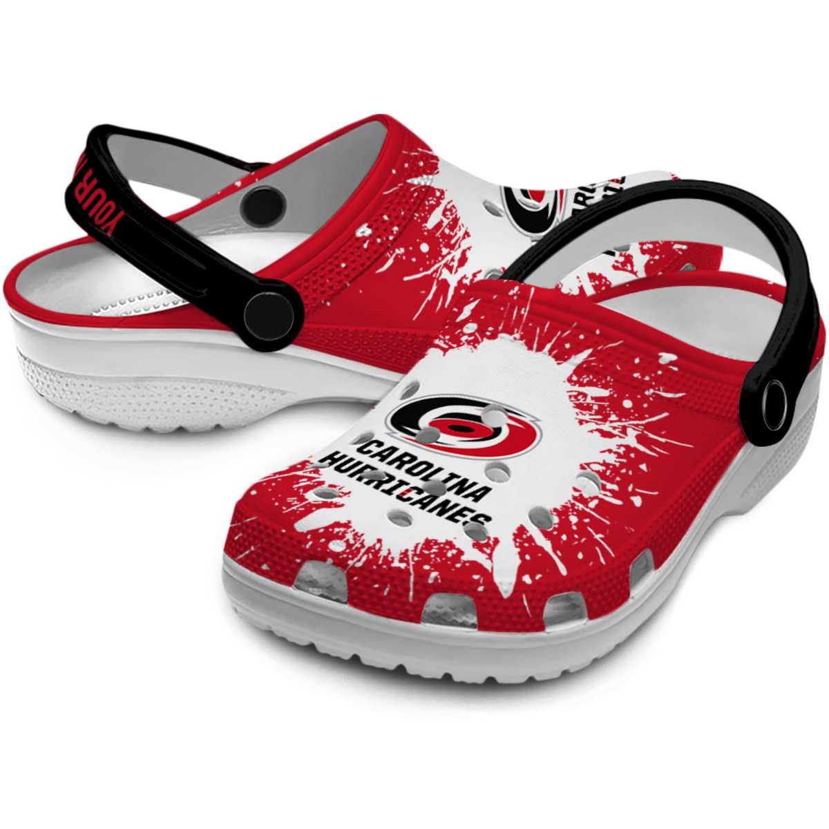 Merchidea Carolina Hurricanes NHL Sport Crocs Crocband Clogs Shoes Comfortable For Men Women and Kids