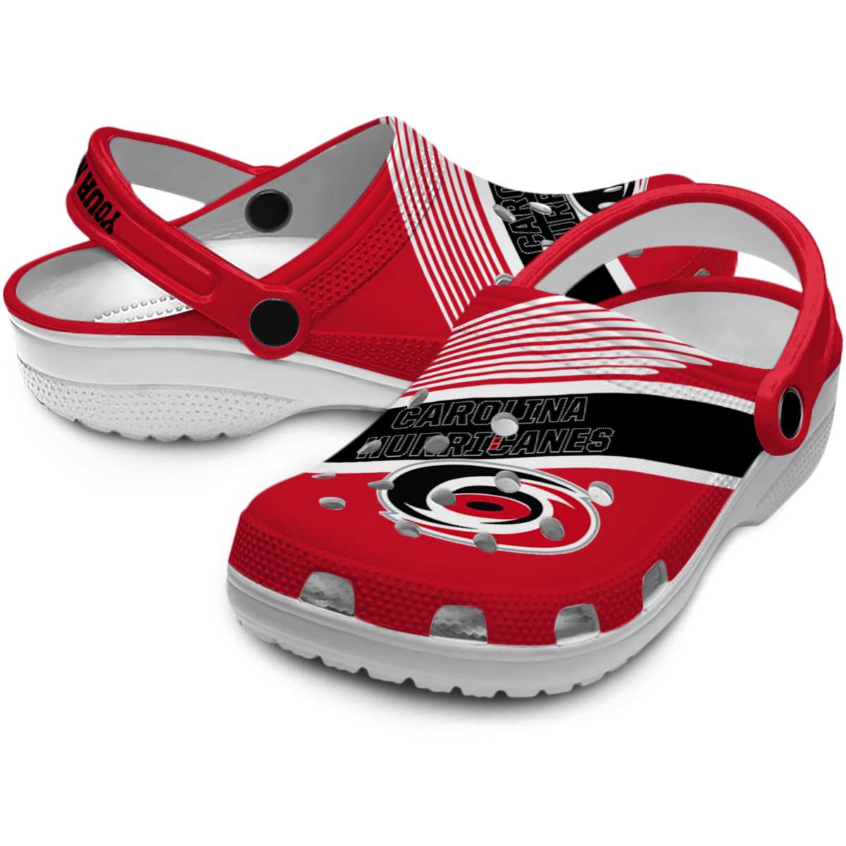 Merchidea Carolina Hurricanes NHL Sport Crocs Crocband Clogs Shoes Comfortable For Men Women and Kids