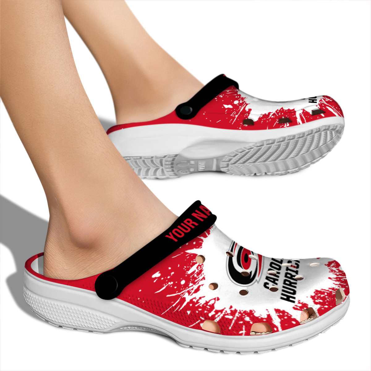 Merchidea Carolina Hurricanes NHL Sport Crocs Crocband Clogs Shoes Comfortable For Men Women and Kids