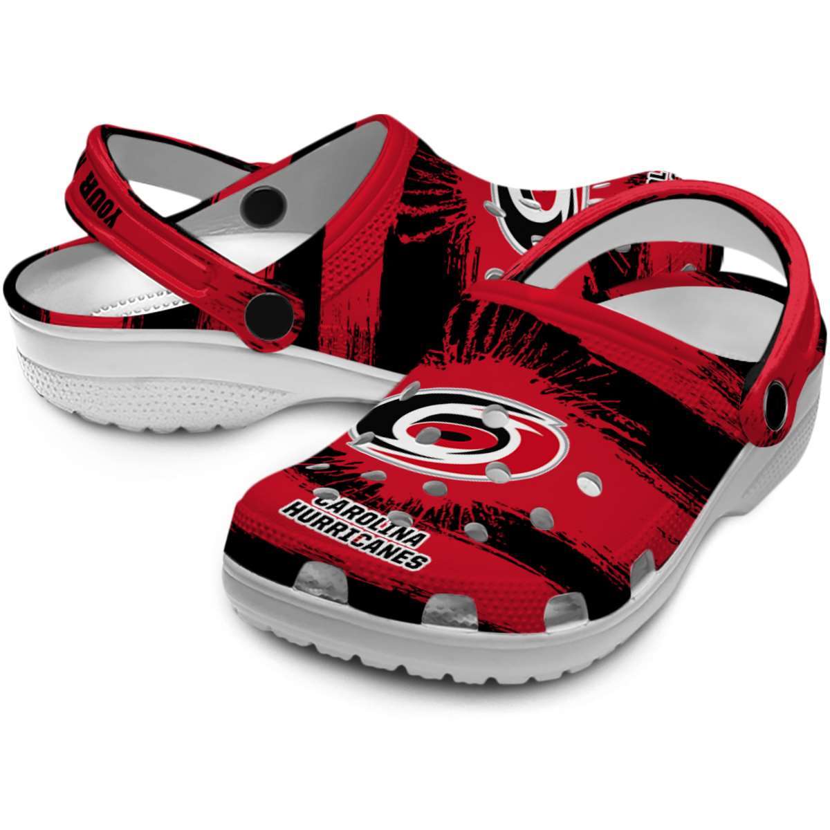 Merchidea Carolina Hurricanes NHL Sport Crocs Crocband Clogs Shoes Comfortable For Men Women and Kids