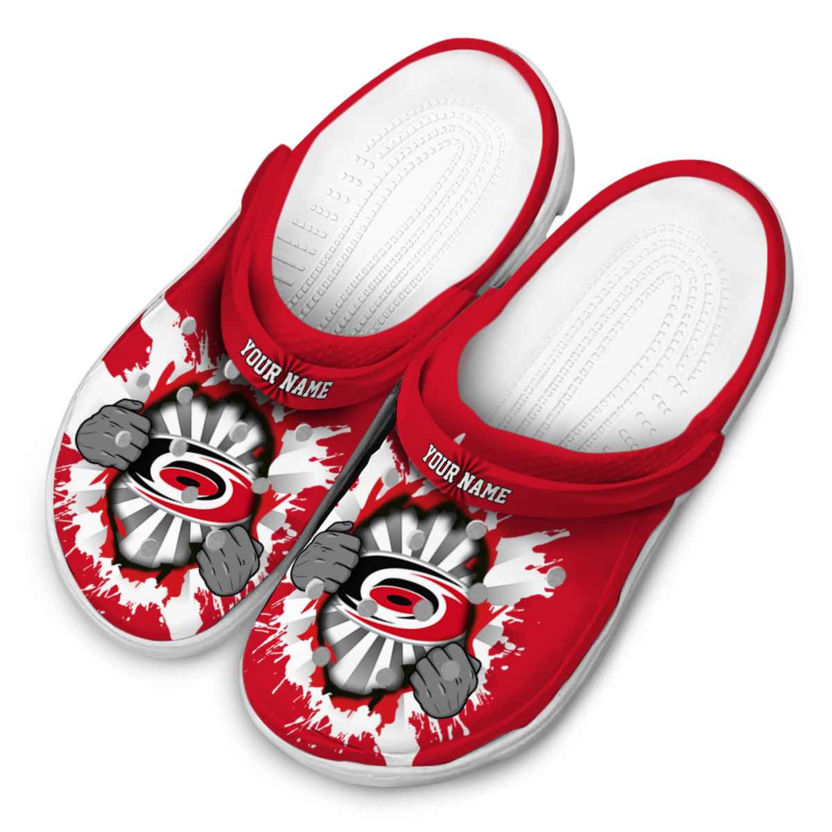 Merchidea Carolina Hurricanes NHL Sport Crocs Crocband Clogs Shoes Comfortable For Men Women and Kids