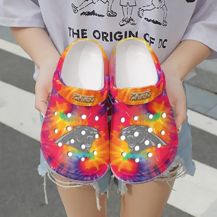 Merchidea Carolina Panthers NFL Sport Crocs Crocband Clogs Shoes Comfortable For Men Women and Kids