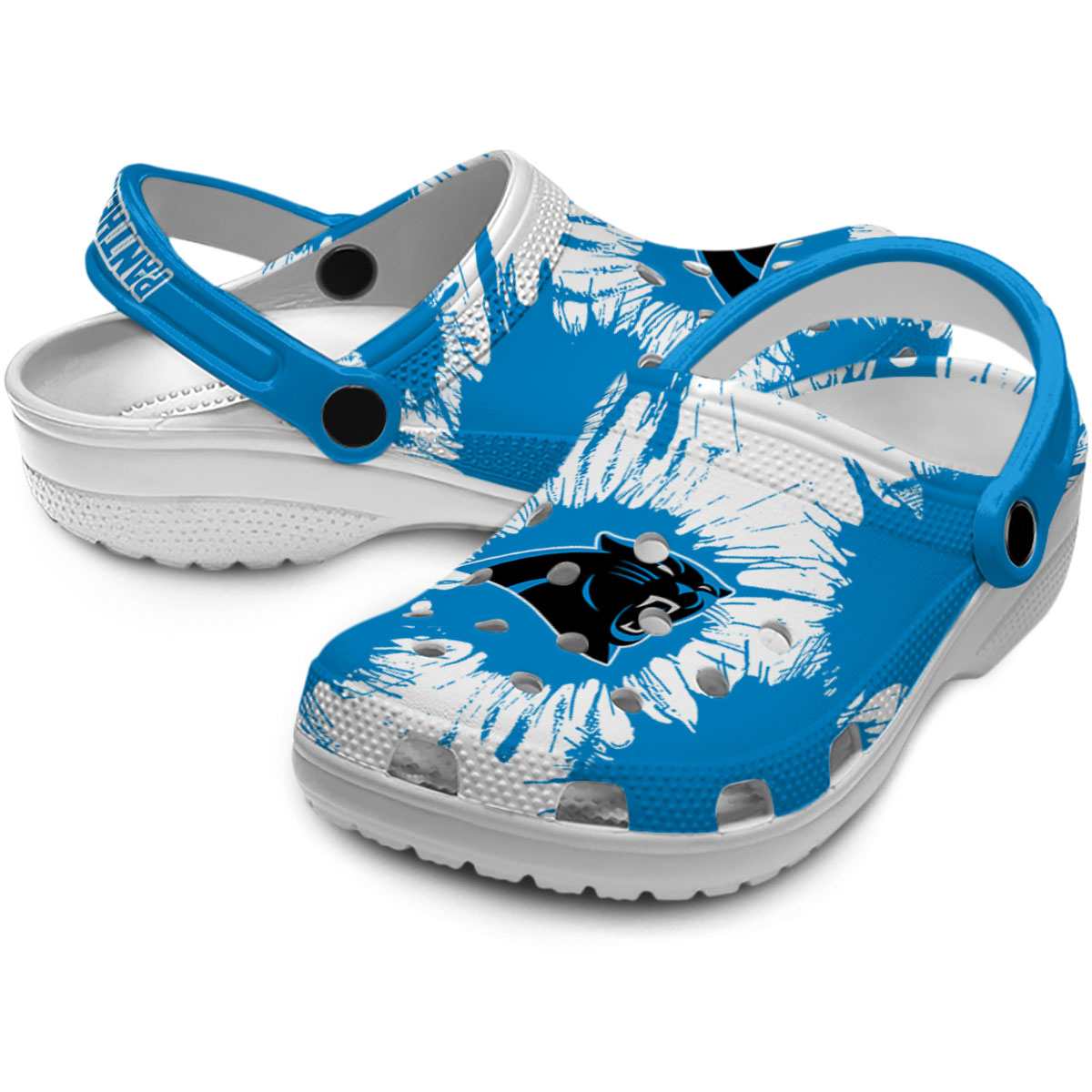 Merchidea Carolina Panthers NFL Sport Crocs Crocband Clogs Shoes Comfortable For Men Women and Kids