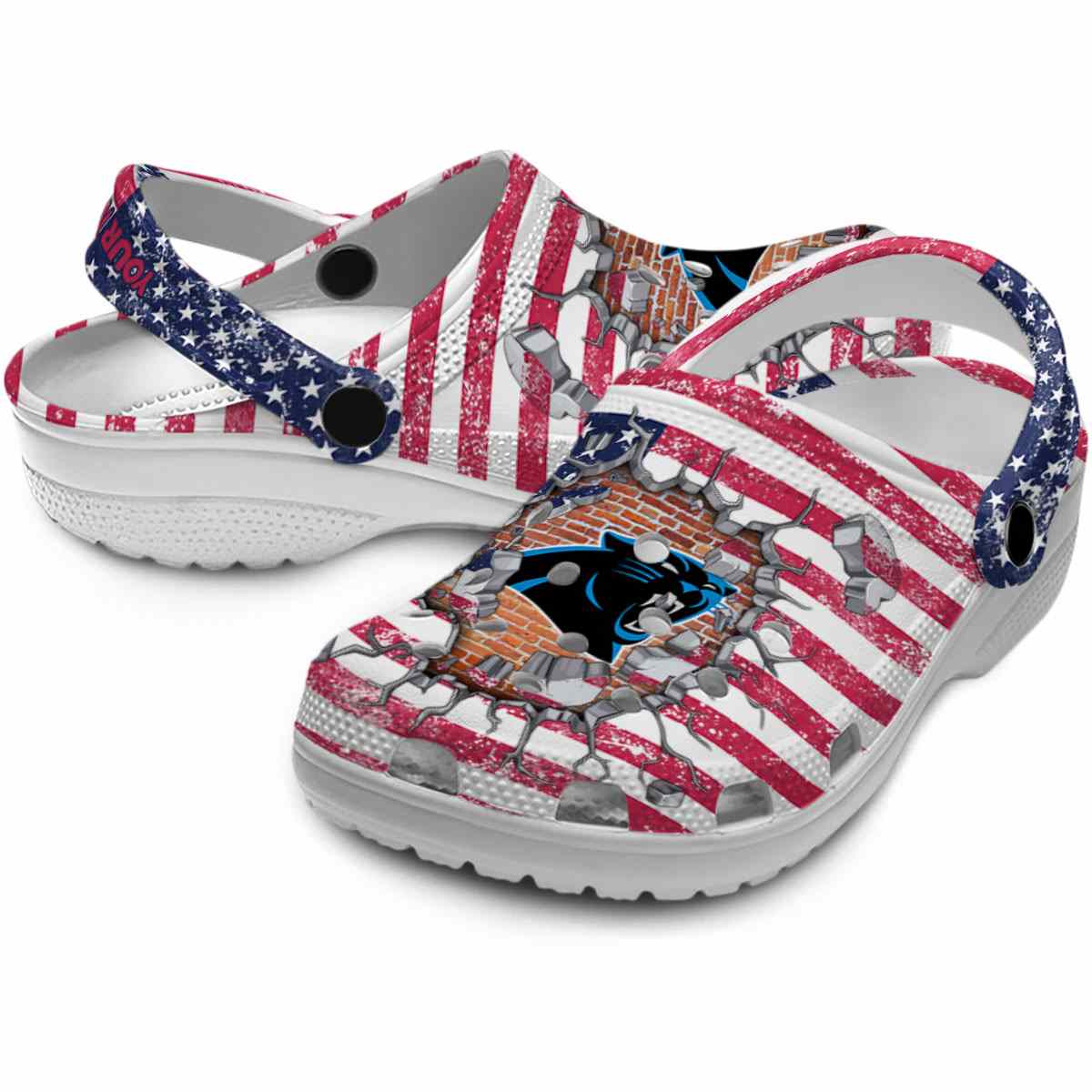 Merchidea Carolina Panthers NFL Sport Crocs Crocband Clogs Shoes Comfortable For Men Women and Kids