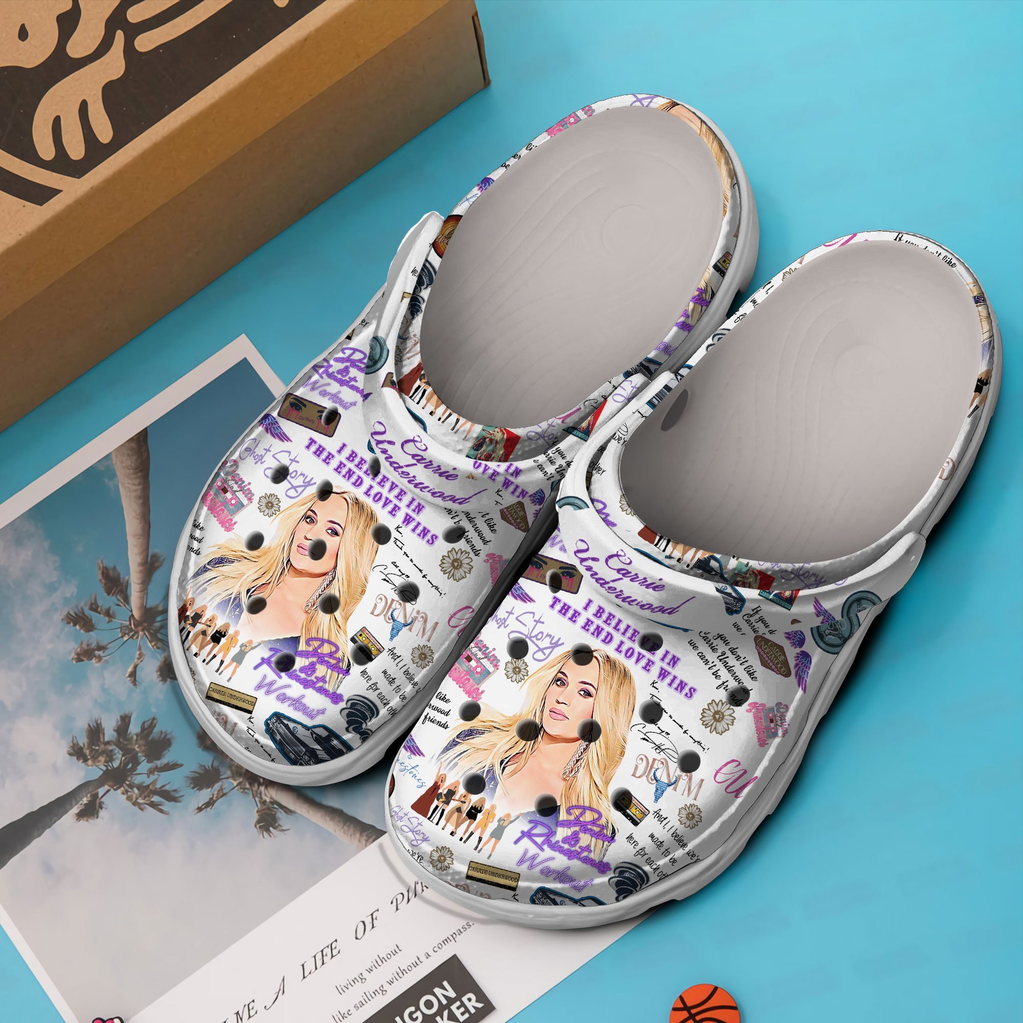 Merchidea Carrie Underwood Music Crocs Crocband Clogs Shoes Comfortable For Men Women and Kids