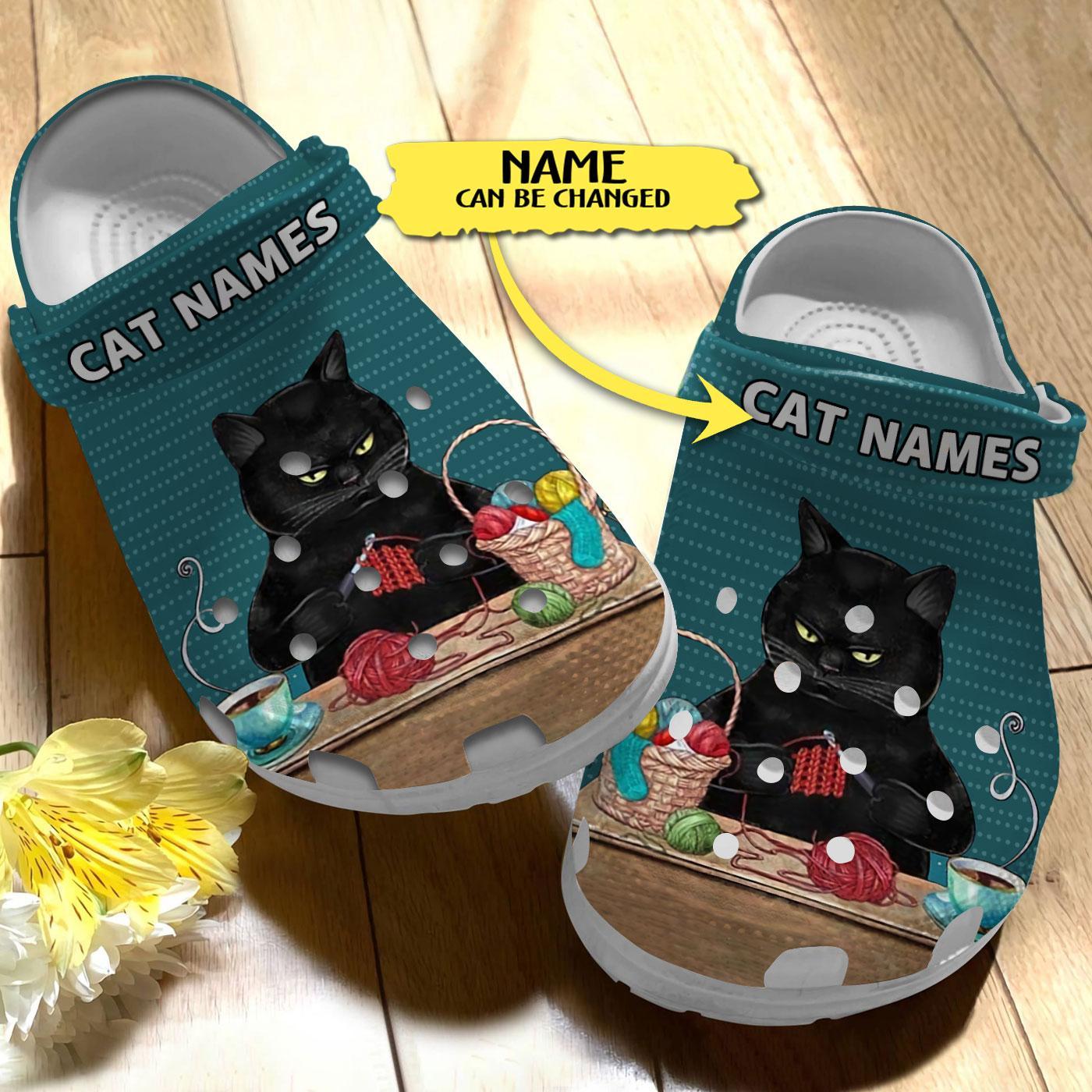 Merchidea Cat Knitting Lover Crocs Crocband Clogs Shoes Comfortable For Men Women and Kids