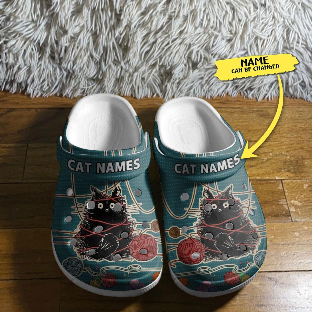 Merchidea Cat Knitting Lover Crocs Crocband Clogs Shoes Comfortable For Men Women and Kids