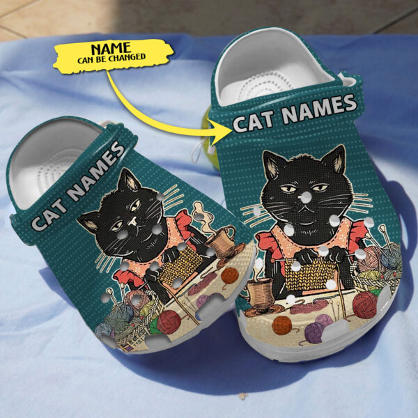 Merchidea Cat Knitting Lover Crocs Crocband Clogs Shoes Comfortable For Men Women and Kids