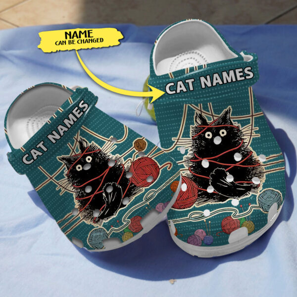 Merchidea Cat Knitting Lover Crocs Crocband Clogs Shoes Comfortable For Men Women and Kids