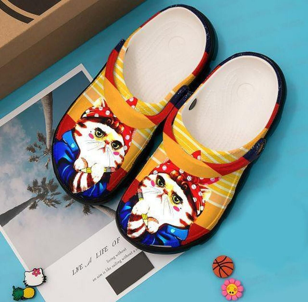Merchidea Cat Teacher Gift For Lover Rubber clog Shoes Comfy Footwear