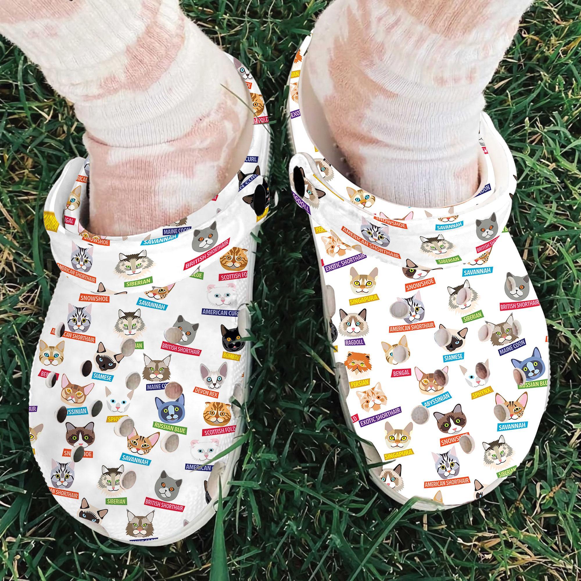 Merchidea Cats Collection Crocs Crocband Clogs Shoes Comfortable For Men Women and Kids