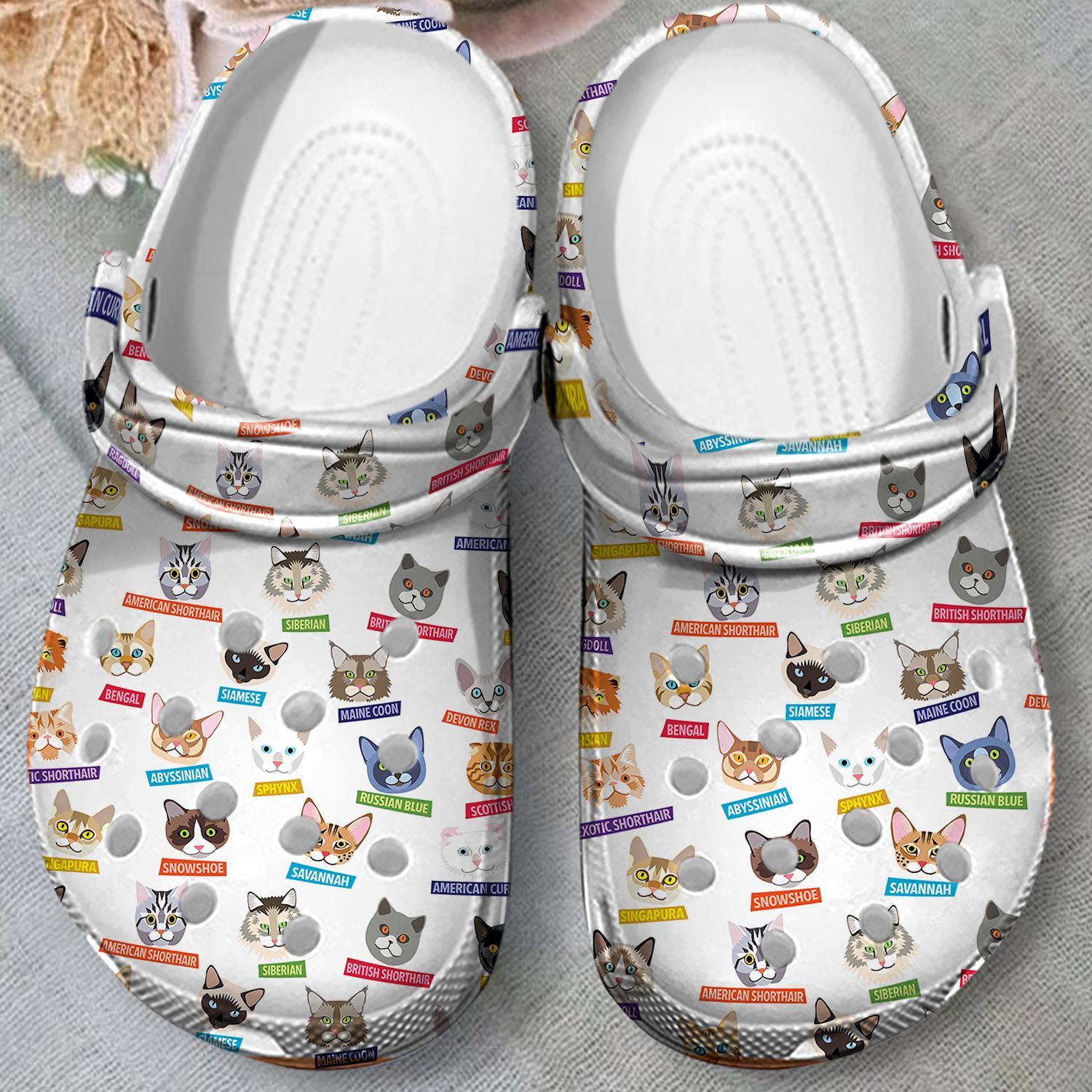 Merchidea Cats Collection Crocs Crocband Clogs Shoes Comfortable For Men Women and Kids